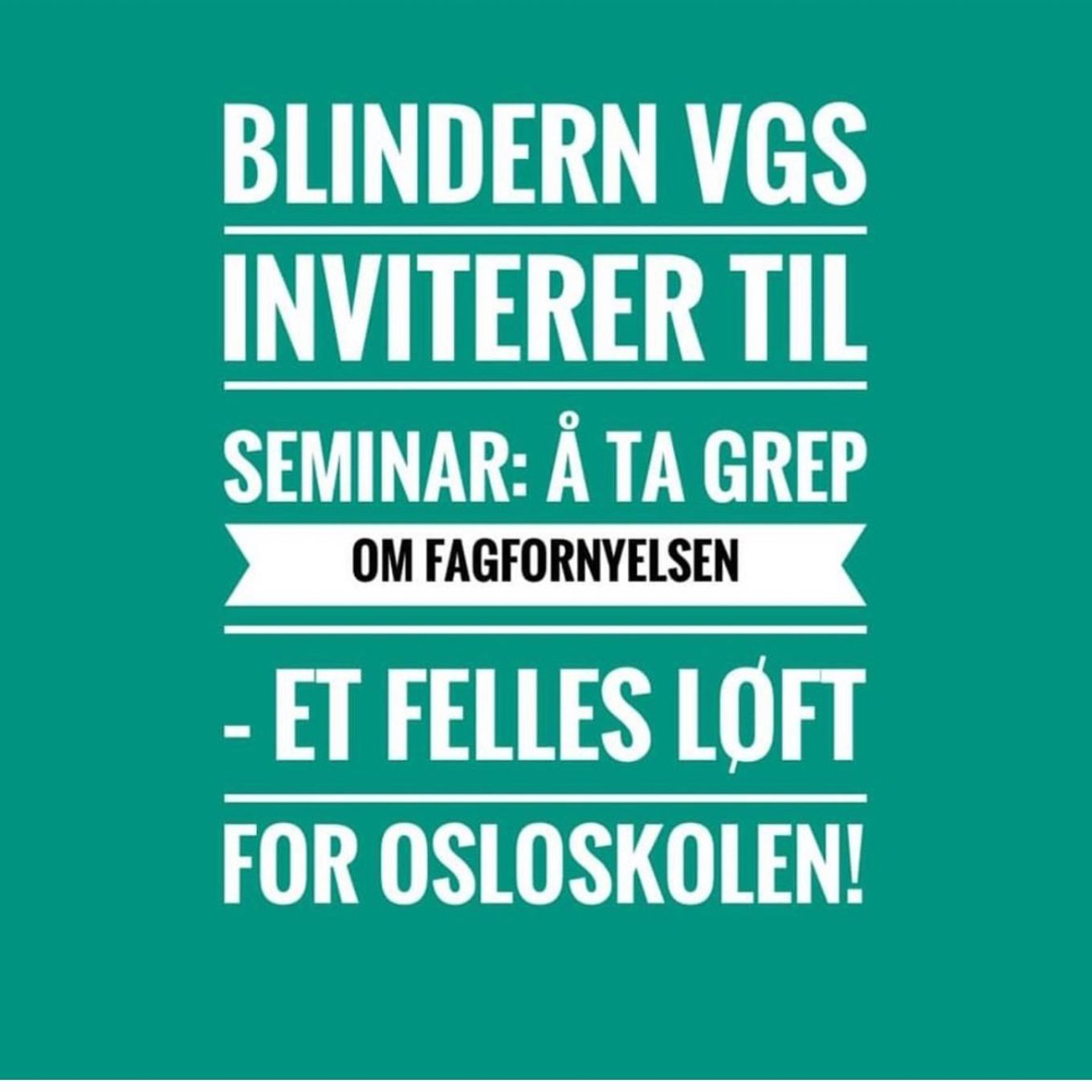 Foto: plakat om seminar info om seminar